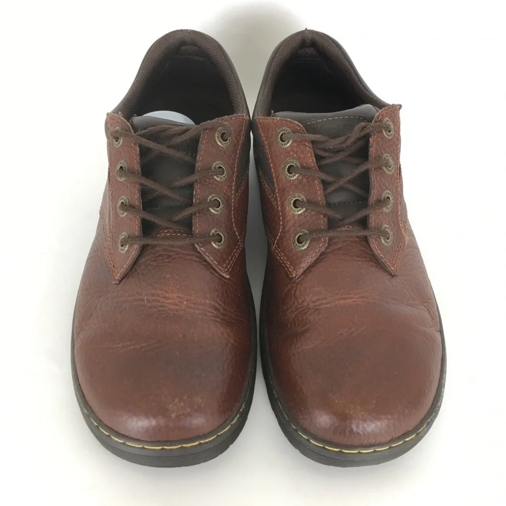 Dr. Doc Martens Shoes Slip Resistant Brown Leather Oxford Mens Sz 10